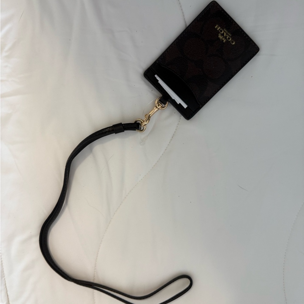 Coach ID holder and lanyard